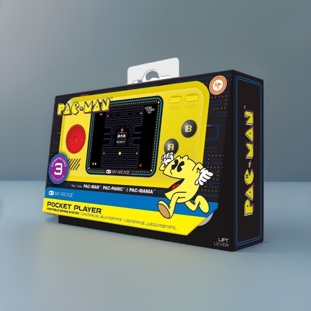 Mr PAC-MAN Pocket Player My Arcade +4 AAA  Games Included PAC PANIC PAC MANIA